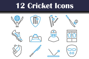 Cricket Icon Set