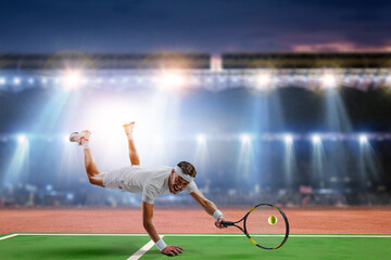 Professional tennis player . Mixed media