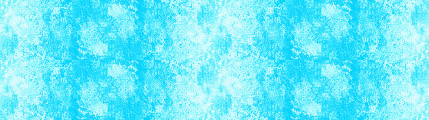 Abstract blue white spotted sponge technique painted paper texture background banner panorama.