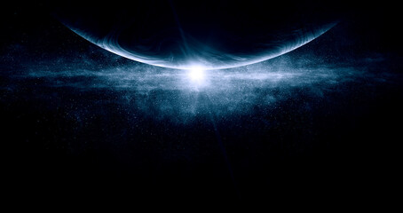 Image of outer space. . Mixed media
