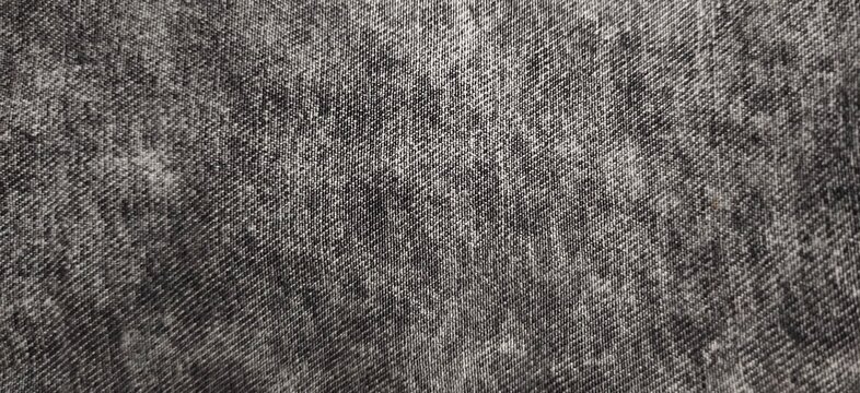Grey denim fabric, jeans febric macro photography 