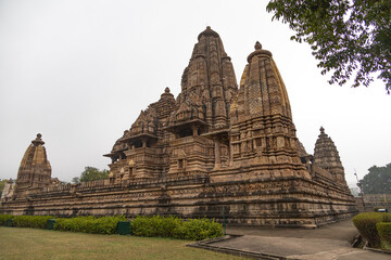 Fototapeta na wymiar Lakshmana Temple, Western Group of Temples, Khajuraho, Madhya Pradesh.