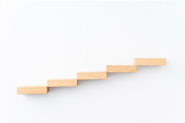 wood cube isolated on white background