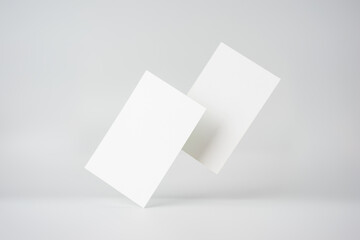 two business card isolated on white background