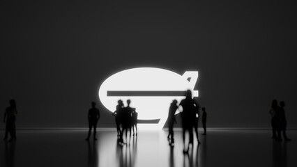 3d rendering people in front of symbol of zeppelin on background © Destrosvet