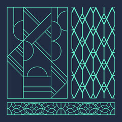 seamless pattern vector geometrical design for door and border  use for glass, wood, and metal laser cutting