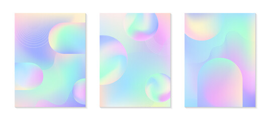 Vector mesh gradient backgrounds with wireframe shapes,3d futuristic spheres and arches.Abstract illustrations in y2k aesthetic.Pastel colors.Trendy minimalist designs for banners,social media,covers.
