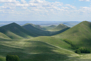 Dolgiye Mountains in the Orenburg region, Russia.