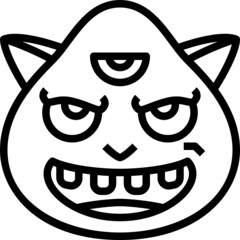 monster modern line style icon