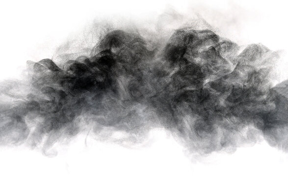 smoke isolated white background	

