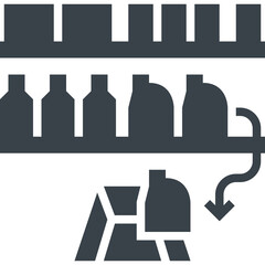 Fototapeta premium shopping glyph style icon