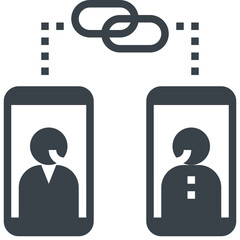 communication glyph style icon