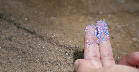 Microplastics at hand, microplastics, air pollution, aquatic microplastics, food microplastics..