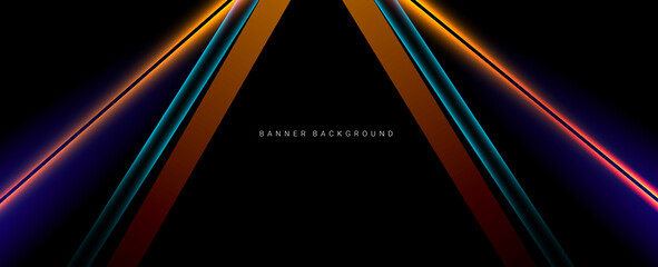 Abstract color neon motion light design colorful banner