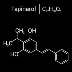 chemical structure of Benvitimod or tapinarof (C17H18O2)