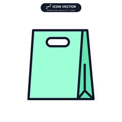 shopping bag icon symbol template for graphic and web design collection logo vector illustration