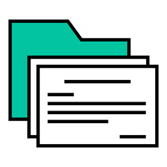 folder and file icons transparent background