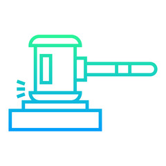 court hammer icon on transparent background