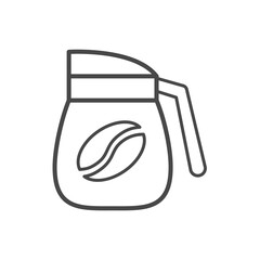 Vector linear icon with coffee