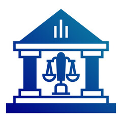 notary building icon with transparent background