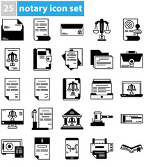 set of notary icons with transparent background