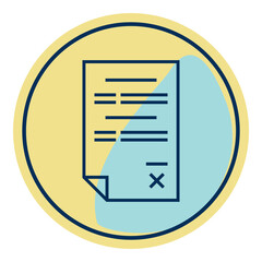 Fototapeta premium invalid letter icon on transparent background