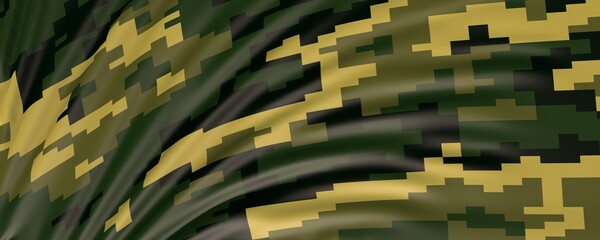 A beautiful illustration with cloth effect on army texture background.