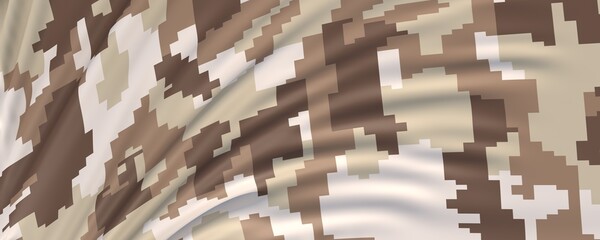 A beautiful illustration with cloth effect on army texture background.
