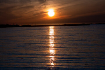 Obraz premium A sunset in cows head newfoundland