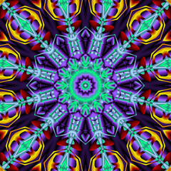 3d effect - abstract polygonal fractal pattern