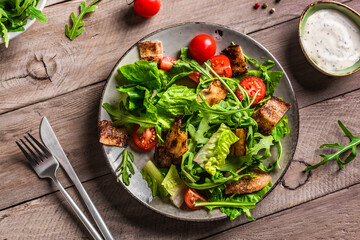 BLT Salad with bacon, lettuce, tomatoes