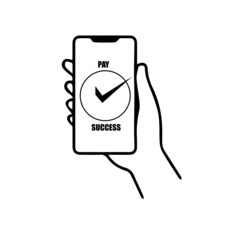 Payment phone hand vector illustration
