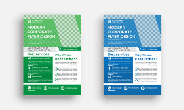 Corporate business flyer template design	