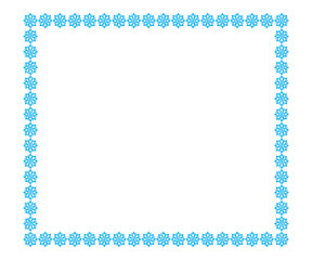 abstract artistic creative blue floral border
