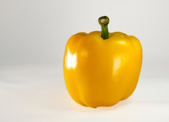 Yellow bellpepper on white background