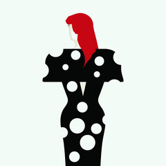 A Woman in a Polka-Dot Dress