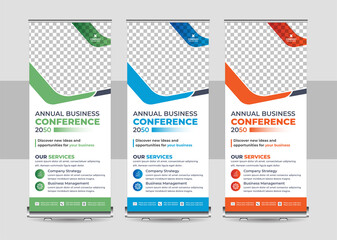 Roll up banner set design template design. Vector illustration
