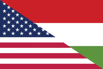 USA Hungary friendship national flag cooperation diplomacy country emblem