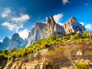Mountain of Montserrat, Catalonia Spain. - obrazy, fototapety, plakaty