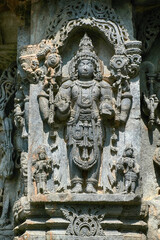 Kedareshwara Temple, beautiful sculpture, Halebidu, Karnataka, India