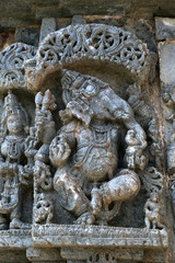 Kedareshwara Temple, beautiful sculpture, Halebidu, Karnataka, India
