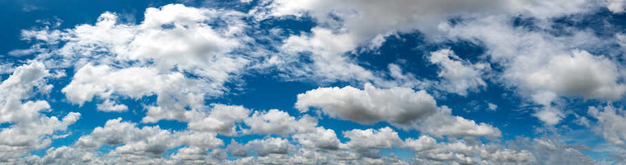 Naklejka na ściany i meble Beutyful blue sky with white cloud. Panorama.Blue sky with clouds for background.