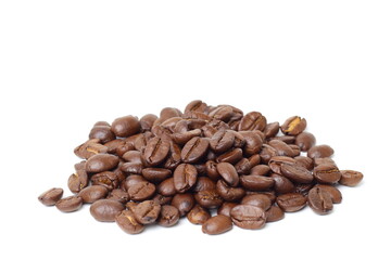 coffee beans isolated on white