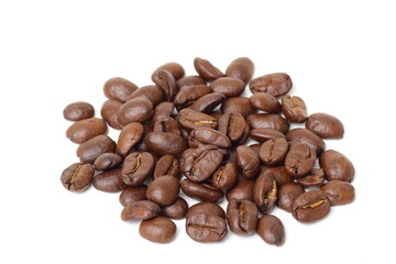 coffee beans isolated on white