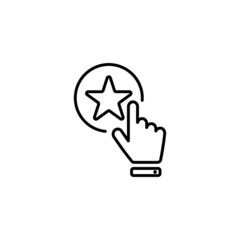 tap for feedback line icon eps 10