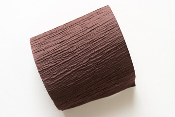 brown textured paper isolated on a white background