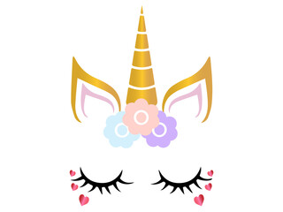 unicorn vector design with ornaments