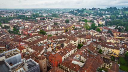 Naklejka na ściany i meble Aerial View of Vicenza, Veneto, Italy, Europe, World Heritage Site