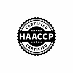 HACCP Certified icon on white background. Vector stock illustration.
