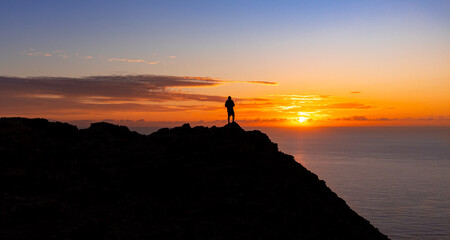 Watching the Sun Rise from the Top of Montana Roja Fuerteventura